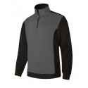 Sweatshirt bicolor c/meio fecho