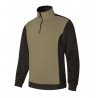 Sweatshirt bicolor c/meio fecho