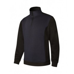 Sweatshirt bicolor c/meio fecho