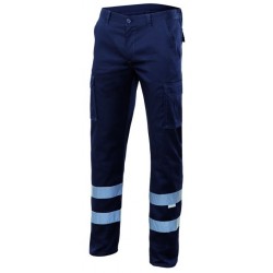 Calça multibolsos stretch refletor