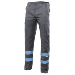 Calça multibolsos stretch refletor