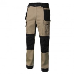 Calça canvas bicolor stretch
