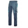 Calça bicolor multibolsos stretch