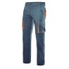 Calça bicolor multibolsos stretch
