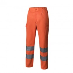 Calça multibolsos alta visibilidade