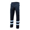 Calça multibolsos stretch c/faixas refletoras