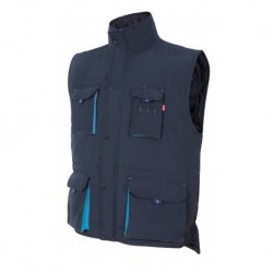 Colete Acolchoado Bicolor Multibolsos