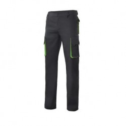 Calça Bicolor Multibolsos Cinza/Laranja