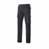 Calça Bicolor Multibolsos Cinza/Laranja