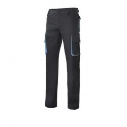 Calça Bicolor Multibolsos Cinza/Laranja