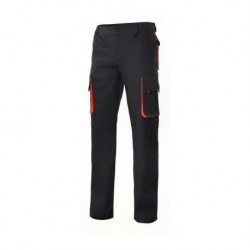 Calça Bicolor Multibolsos Cinza/Laranja