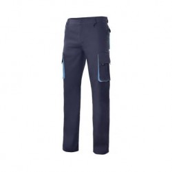 Calça Bicolor Multibolsos Cinza/Laranja