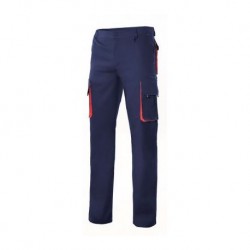 Calça Bicolor Multibolsos Cinza/Laranja