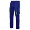 Calça bicolor multibolsos stretch