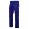 Calça bicolor multibolsos stretch