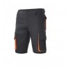 Bermuda Bicolor Cinza/Laranja Multibolsos