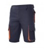 Bermuda Bicolor Cinza/Laranja Multibolsos