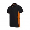 Polo Bicolor Cinza/Laranja Manga Curta