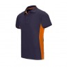 Polo Bicolor Cinza/Laranja Manga Curta