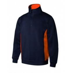 Sweatshirt bicolor c/fecho