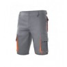 Bermuda Bicolor Cinza/Laranja Multibolsos