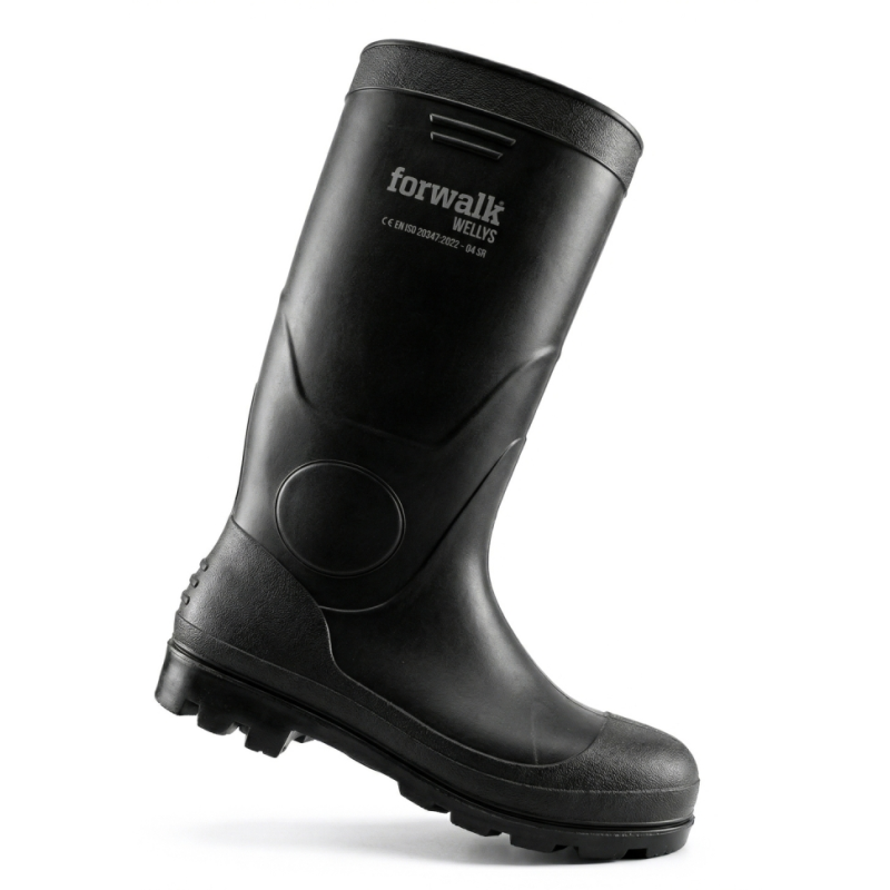 Bota de água (galocha) PVC preta