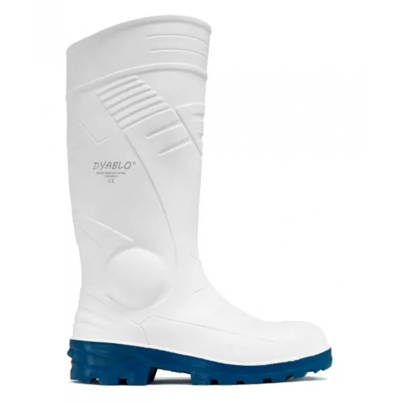 Bota de água PVC branco c/proteção S4