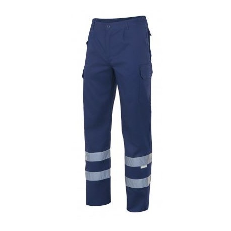 Calça Azul Alta Vsibilidade Multibolsos