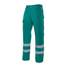 Calça Verde Alta Vsibilidade Multibolsos