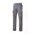 Calça Bicolor Multibolsos Cinza/Laranja