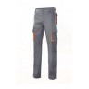 Calça Bicolor Multibolsos Cinza/Laranja
