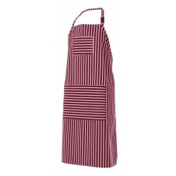 Avental Peito Às Riscas Vermelho/Branco