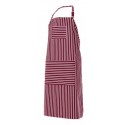Avental Peito Às Riscas Vermelho/Branco