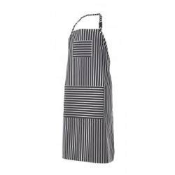 Avental Peito Às Riscas Preto/Branco