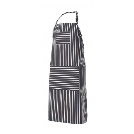 Avental Peito Às Riscas Preto/Branco