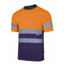 T-Shirt Técnica Bicolor Laranja Alta Visibilidade