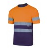 T-Shirt Técnica Bicolor Laranja Alta Visibilidade