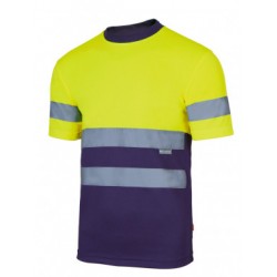 T-Shirt Técnica Bicolor Amarela Alta Visibilidade