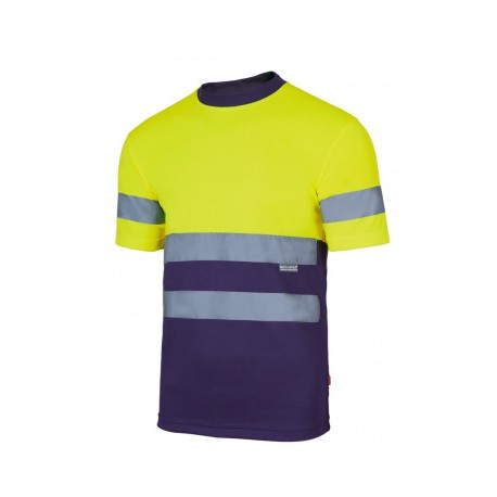 T-Shirt Técnica Bicolor Amarela Alta Visibilidade