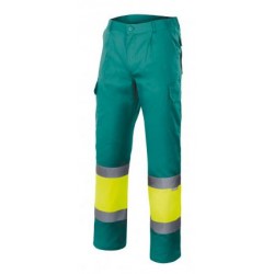Calça Bicolor Multibolsos Alta Visibilidade