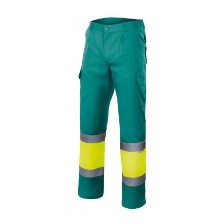 Calça Bicolor Multibolsos Alta Visibilidade