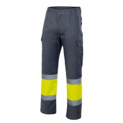 Calça Bicolor Multibolsos Alta Visibilidade