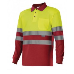 Polo Bicolor Manga Comprida Alta Visibilidade