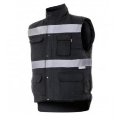 Colete Acolchoado Multibolsos Preto
