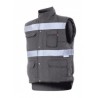 Colete Acolchoado Multibolsos Cinzento