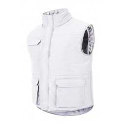 Colete acolchoado multibolsos branco