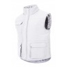 Colete acolchoado multibolsos branco