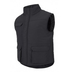 Colete acolchoado multibolsos preto