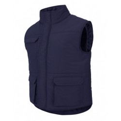 Colete acolchoado multibolsos azul